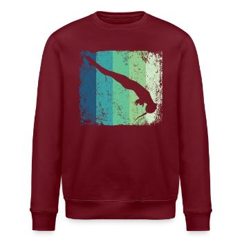 Diving, Artistic Jumping, Synchronized Diving - Stanley/Stella ROLLER Unisex Organic Sweatshirt - burgundy - Front - Nik (191cm)