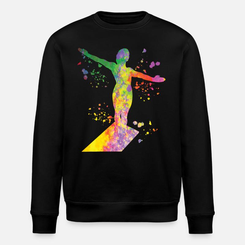 Turmspringen Kunstspringen Synchronspringen - Stanley/Stella Unisex Bio-Sweatshirt ROLLER - Schwarz