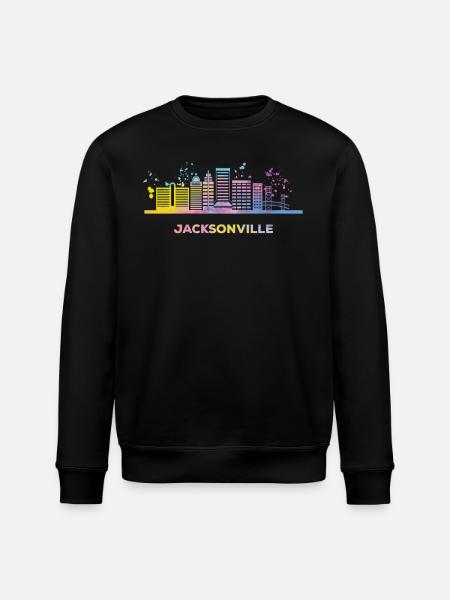 Jacksonvillians Skyline Jacksonville - Stanley/Stella ROLLER Unisex Organic Sweatshirt - black