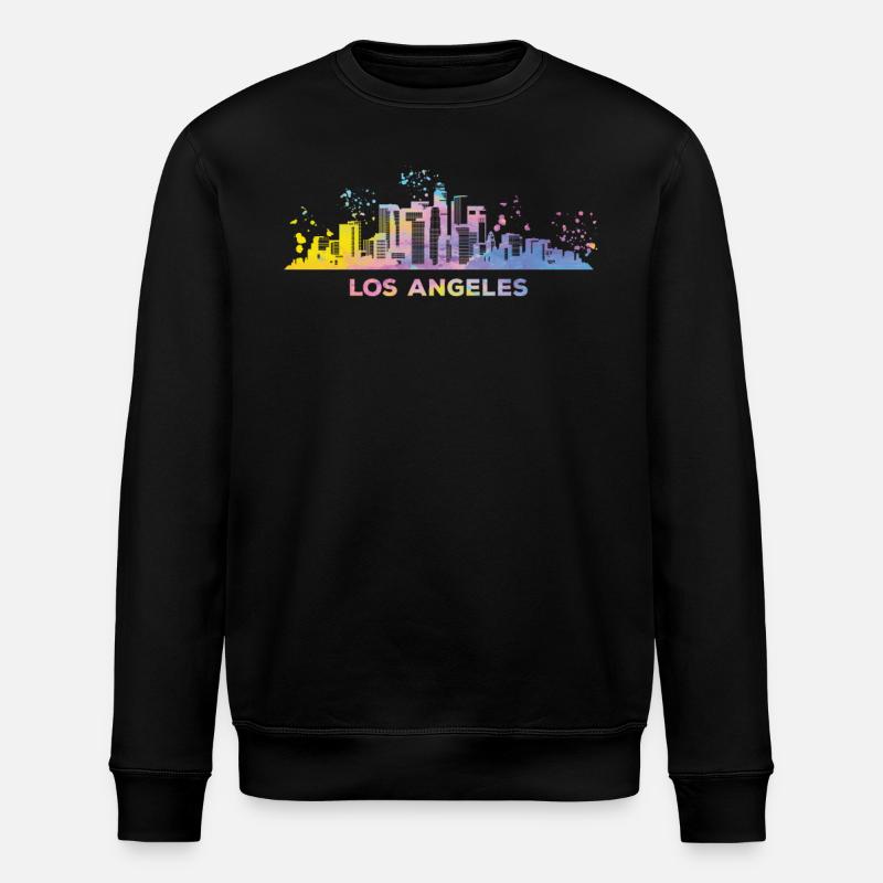 Angeleno's Skyline Los Angeles - Stanley/Stella ROLLER Unisex Organic Sweatshirt - black