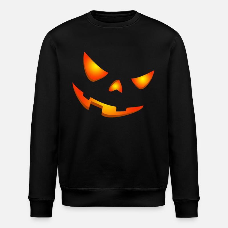 Joyeux visage de citrouille d’Halloween - Sweat bio ROLLER Stanley/Stella Unisexe - noir