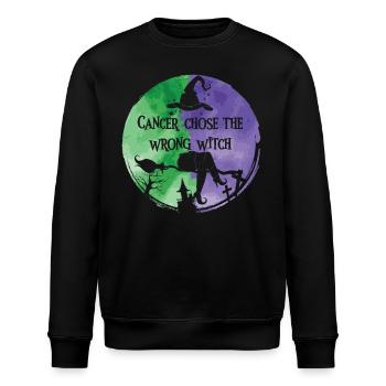 Cancer Sorcière Vert Violet Anal Cancer - Sweat bio ROLLER Stanley/Stella Unisexe - noir - Devant - Nik (191cm)