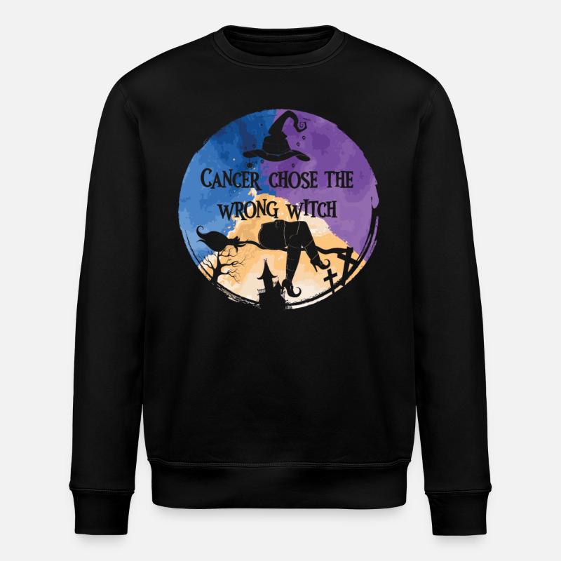 Cancer Witch Calendula Bladder Cancer - Stanley/Stella ROLLER Unisex Organic Sweatshirt - black
