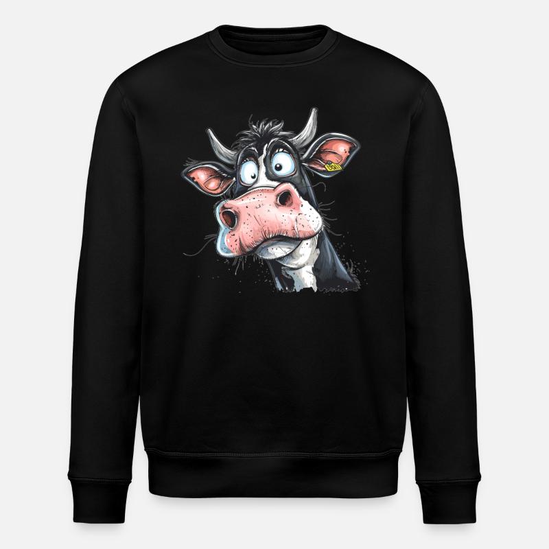 Drôle de vache - Sweat bio ROLLER Stanley/Stella Unisexe - noir