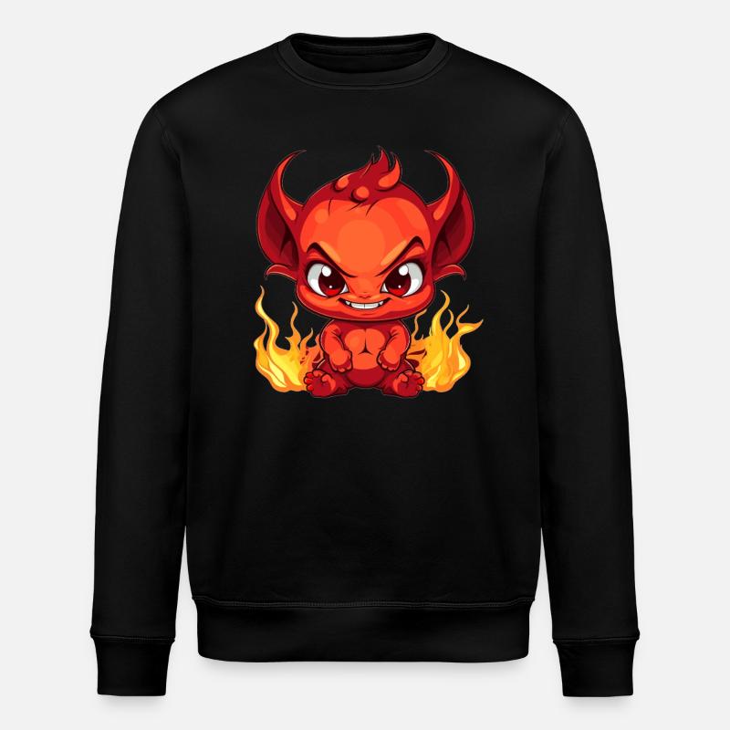 Fire Devil Baby - Stanley/Stella ROLLER Unisex Organic Sweatshirt - black