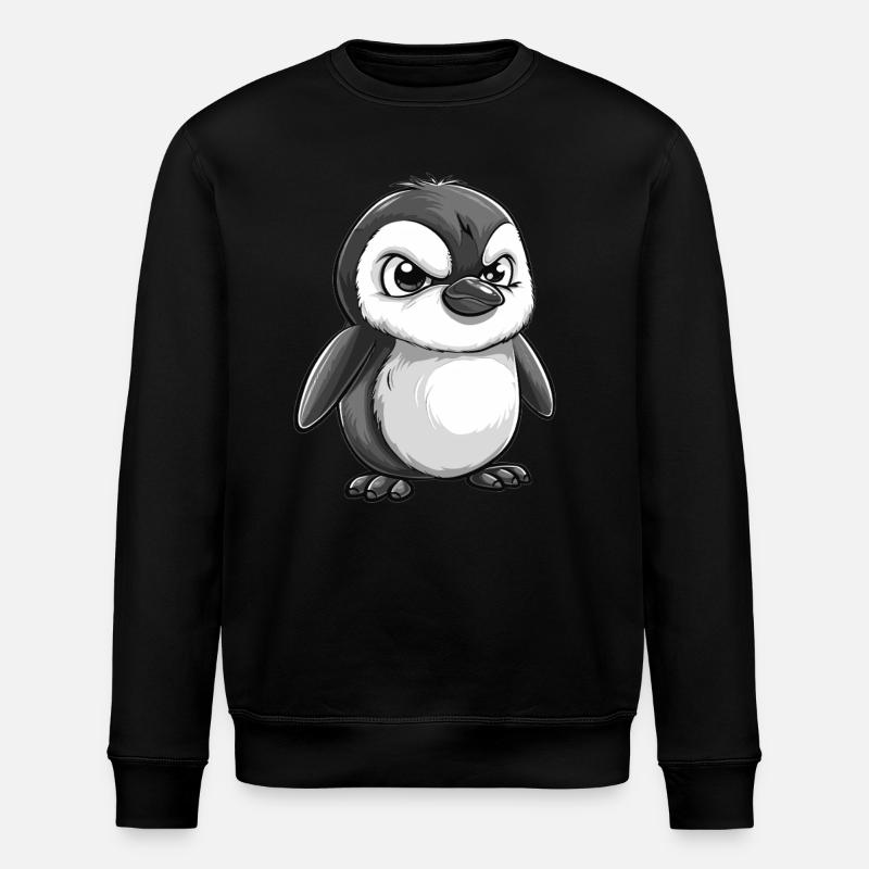 Grummeliger Pinguin - Stanley/Stella Unisex Bio-Sweatshirt ROLLER - Schwarz