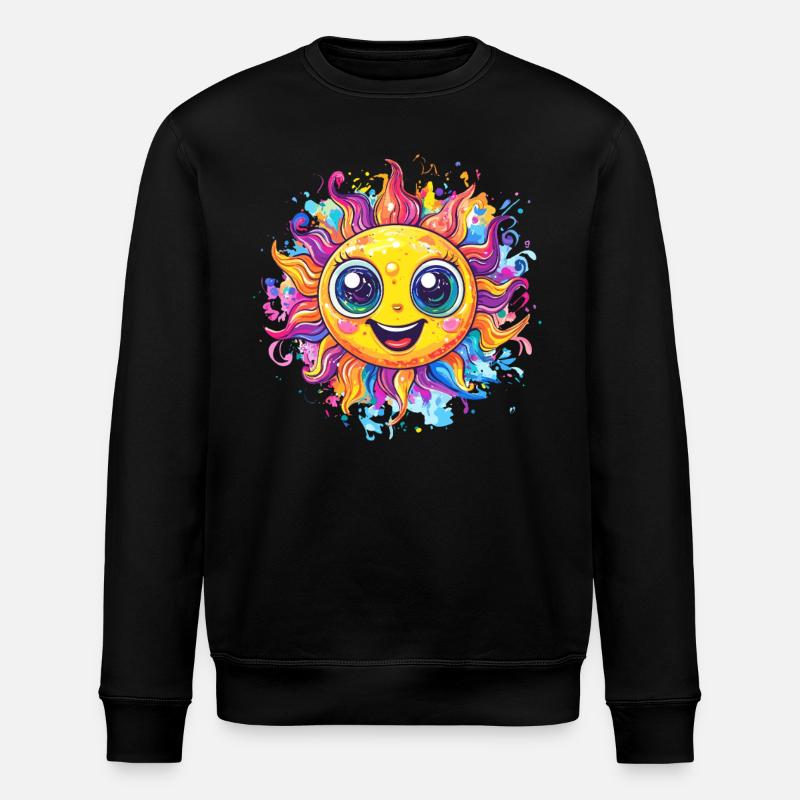 Strahlende Sonne - Stanley/Stella Unisex Bio-Sweatshirt ROLLER - Schwarz
