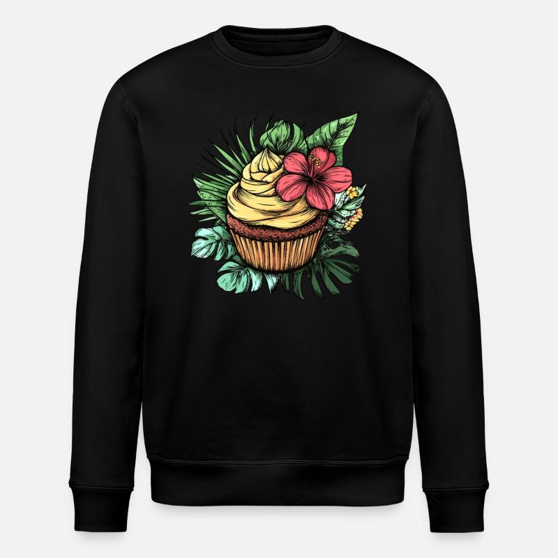 Tropical Cupcake - Stanley/Stella ROLLER Unisex Organic Sweatshirt - black