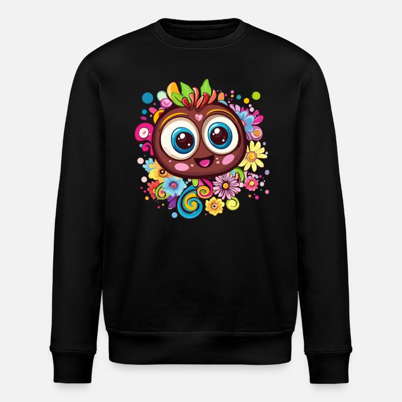 Bunte Schokoladen Kunst - Stanley/Stella Unisex Bio-Sweatshirt ROLLER - Schwarz
