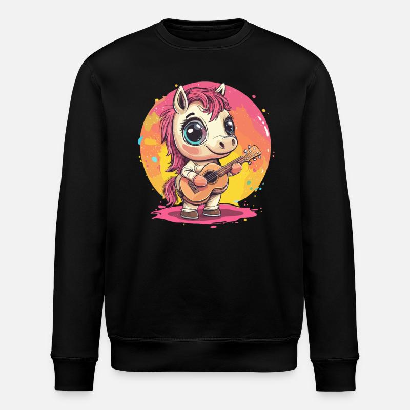 Frange avec guitare - Sweat bio ROLLER Stanley/Stella Unisexe - noir