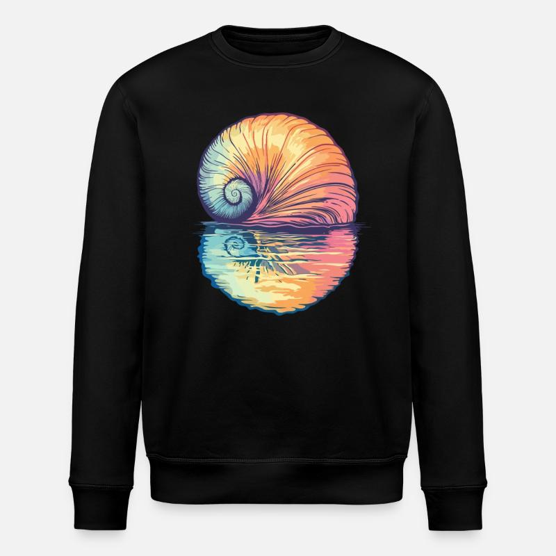 Shell in the sunset - Stanley/Stella ROLLER Unisex Organic Sweatshirt - black