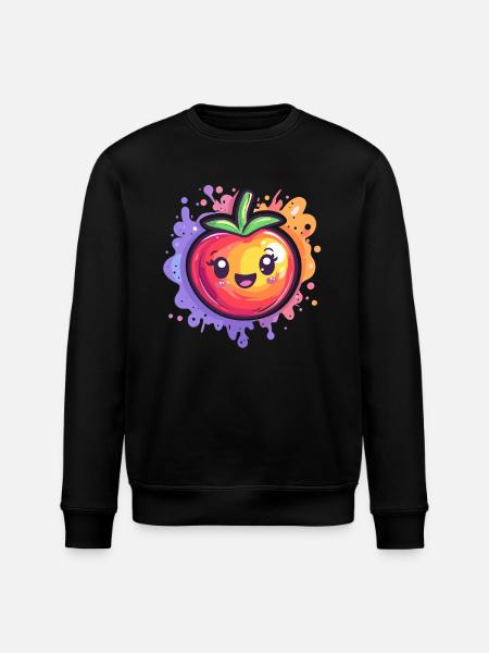 Tomate mit Splash - Stanley/Stella Unisex Bio-Sweatshirt ROLLER - Schwarz