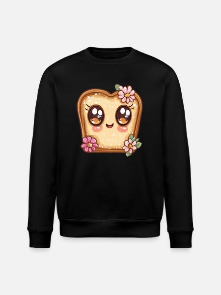 Fröhliches Toast mit Blumen - Stanley/Stella Unisex Bio-Sweatshirt ROLLER - Schwarz