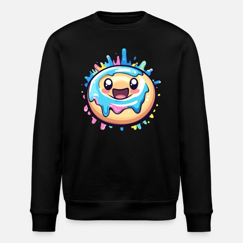 Donut mit Zuckerguss - Stanley/Stella Unisex Bio-Sweatshirt ROLLER - Schwarz