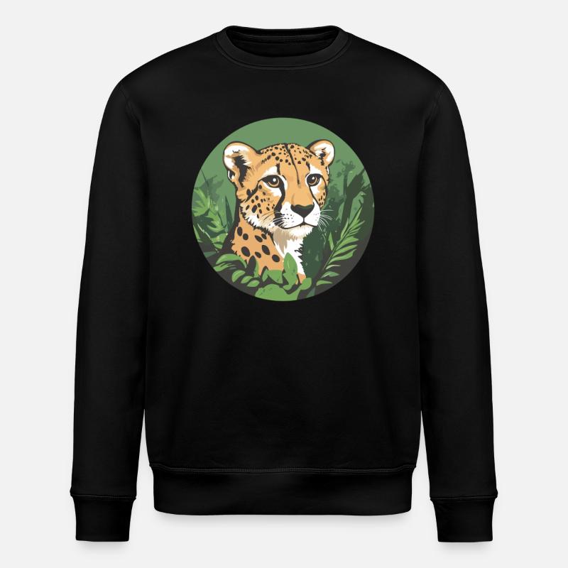 Guépard dans la jungle - Sweat bio ROLLER Stanley/Stella Unisexe - noir