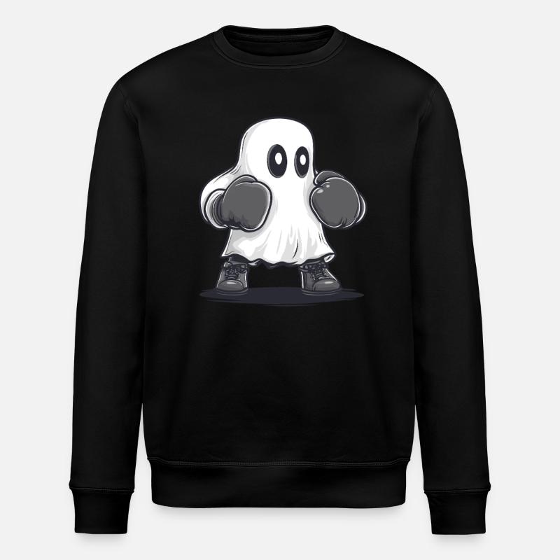 Boxing Ghost - Stanley/Stella ROLLER Unisex Organic Sweatshirt - black