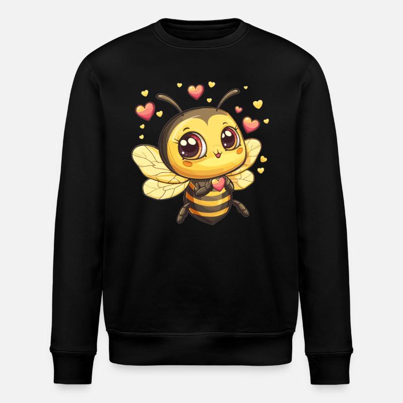 Cœur Abeille Amoureuse - Sweat bio ROLLER Stanley/Stella Unisexe - noir