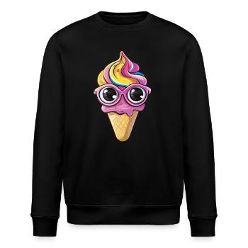 Glace avec des verres - Sweat bio ROLLER Stanley/Stella Unisexe - noir - Devant - Nik (191cm)
