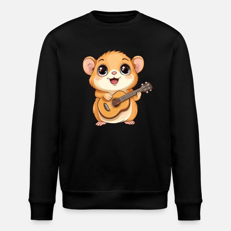 Hamster avec guitare - Sweat bio ROLLER Stanley/Stella Unisexe - noir