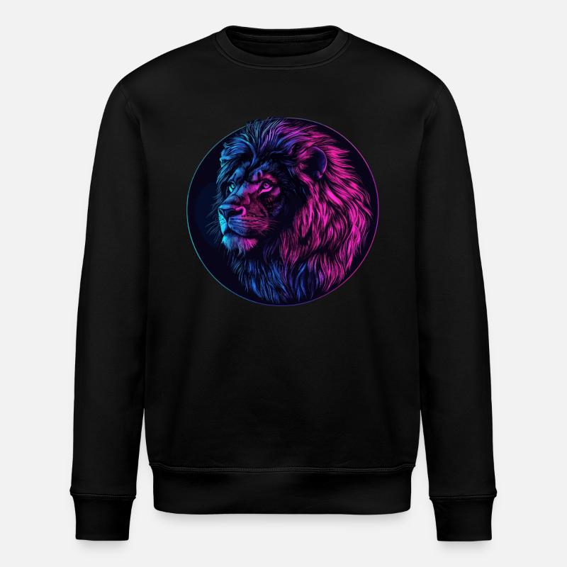 Neon lion - Stanley/Stella ROLLER Unisex Organic Sweatshirt - black
