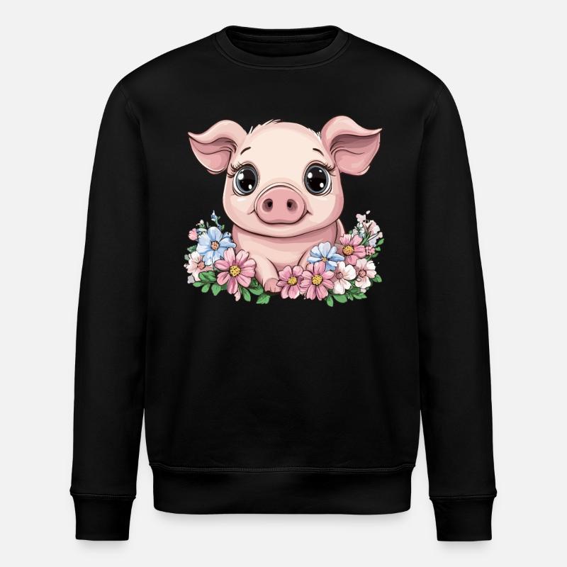 Cochon heureux - Sweat bio ROLLER Stanley/Stella Unisexe - noir