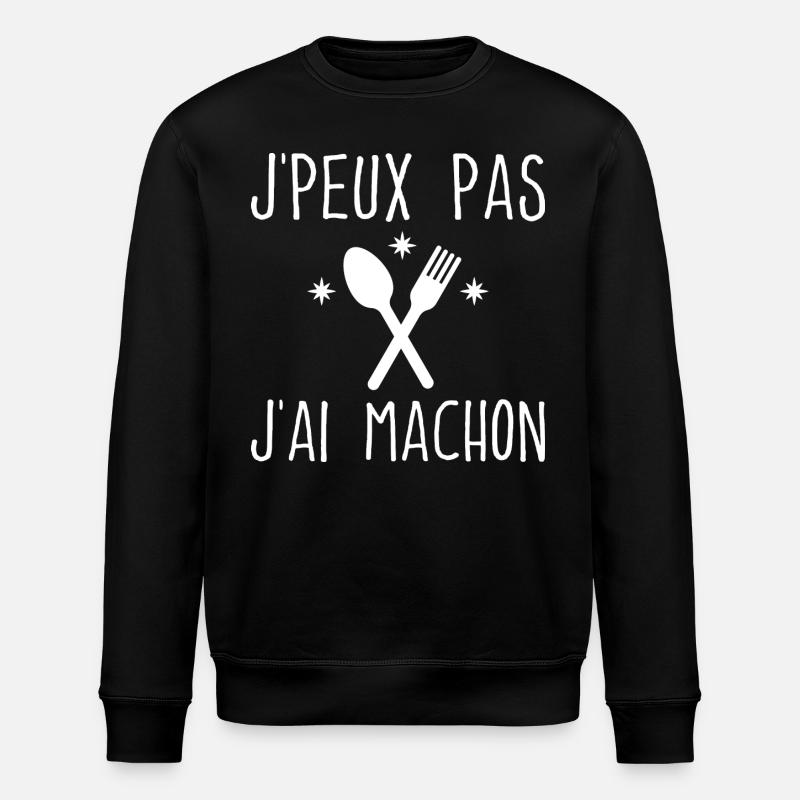 J'peux Pas J'ai Mâchon - Sweat bio ROLLER Stanley/Stella Unisexe - noir