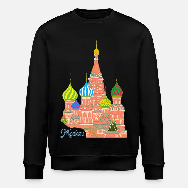 Moscou Cathédrale Basilius - Sweat bio ROLLER Stanley/Stella Unisexe - noir