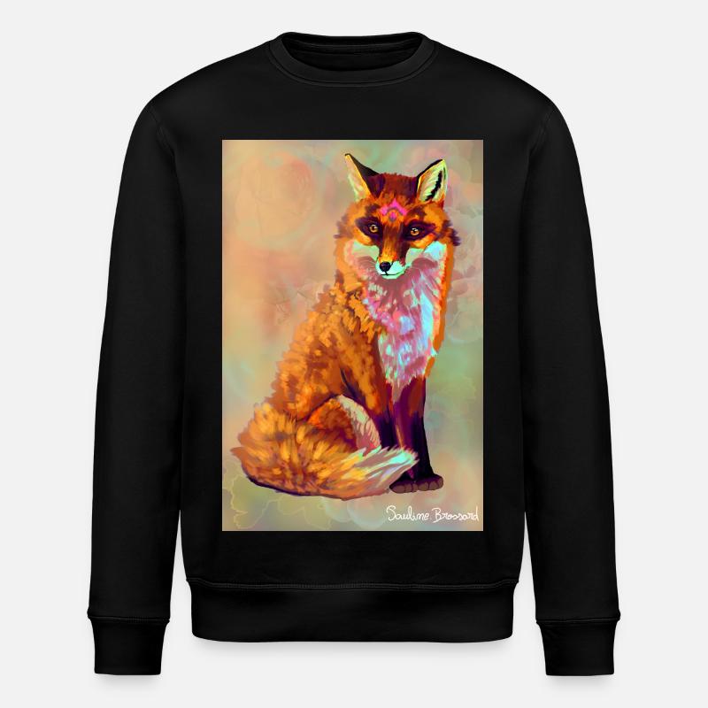 Fox poster - Stanley/Stella ROLLER Unisex Organic Sweatshirt - black