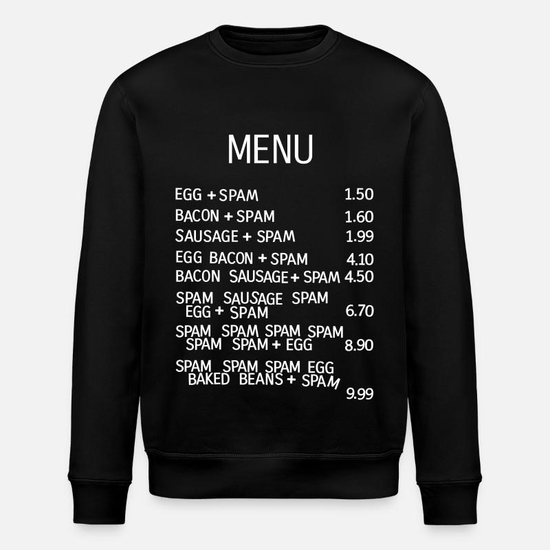 Besonders absurde Speisekarte - Stanley/Stella Unisex Bio-Sweatshirt ROLLER - Schwarz