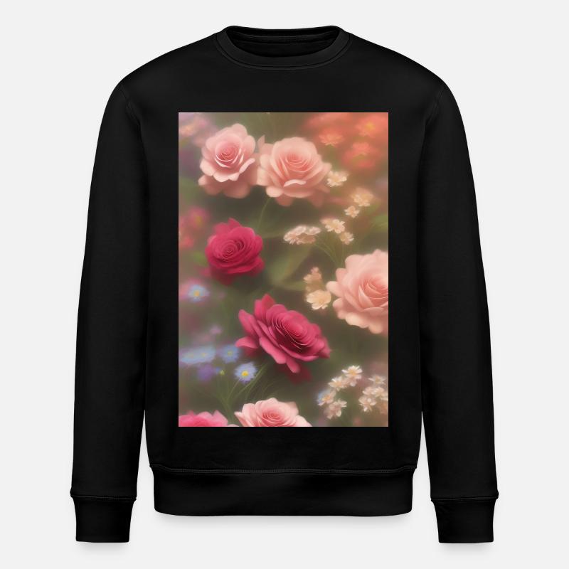 Blumen Kunst - Stanley/Stella Unisex Bio-Sweatshirt ROLLER - Schwarz