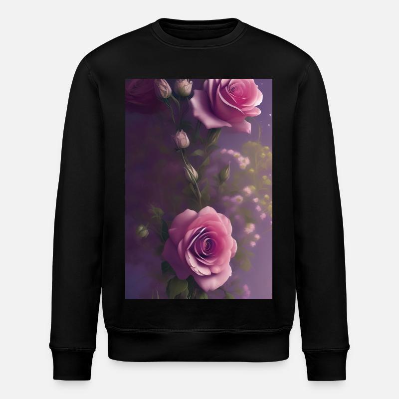 Blumen Kunst - Stanley/Stella Unisex Bio-Sweatshirt ROLLER - Schwarz