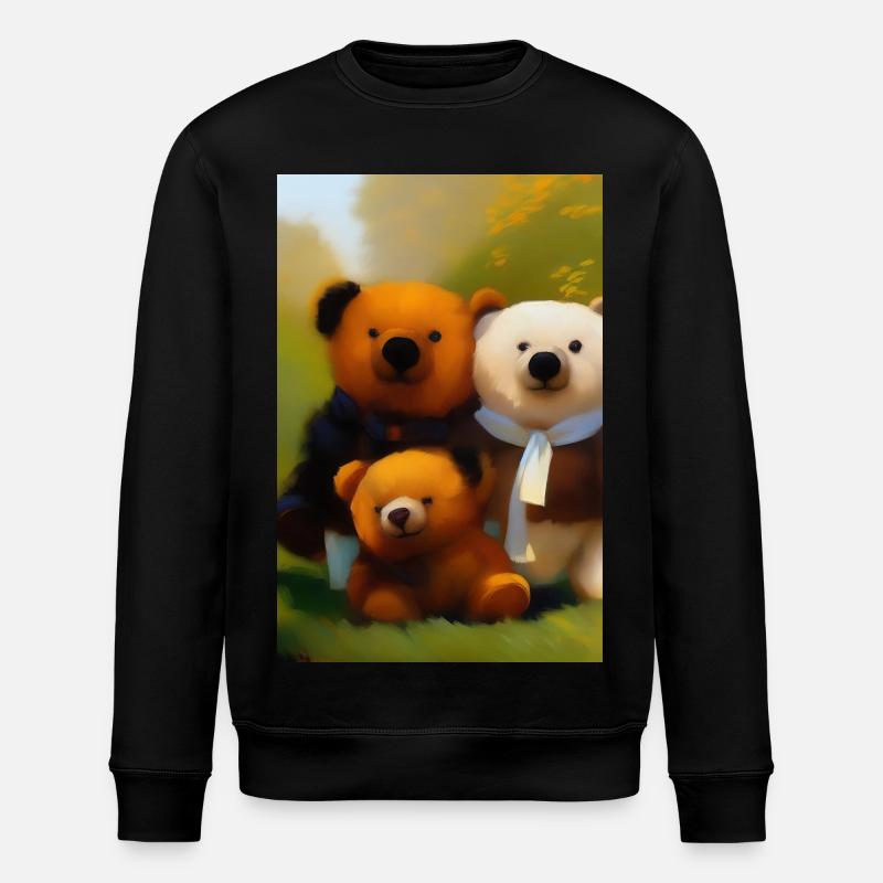 Teddybär - Stanley/Stella Unisex Bio-Sweatshirt ROLLER - Schwarz
