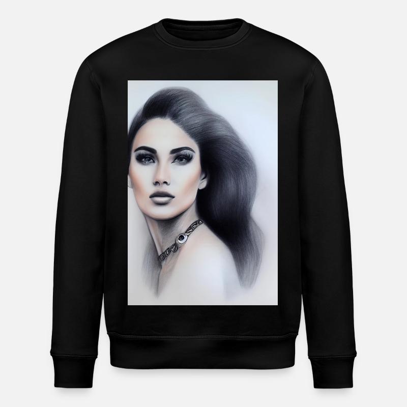Frau mit Schmuck - Stanley/Stella Unisex Bio-Sweatshirt ROLLER - Schwarz