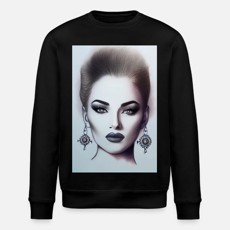 Frau mit Schmuck - Stanley/Stella Unisex Bio-Sweatshirt ROLLER - Schwarz