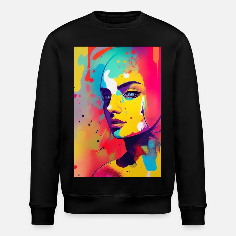 Art abstrait - Sweat bio ROLLER Stanley/Stella Unisexe - noir