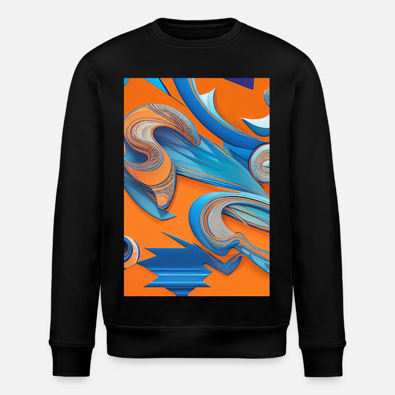 Abstrakte Kunst - Stanley/Stella Unisex Bio-Sweatshirt ROLLER - Schwarz