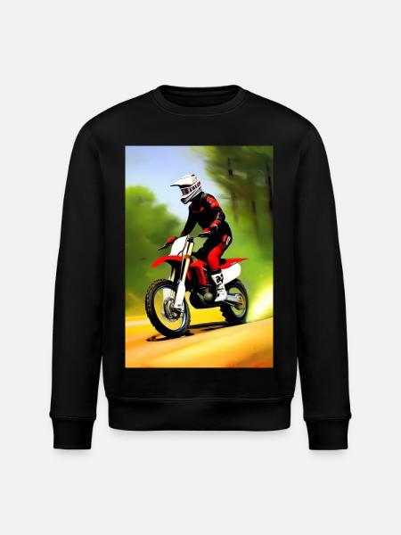 Motocross Riding - Stanley/Stella ROLLER Unisex Organic Sweatshirt - black