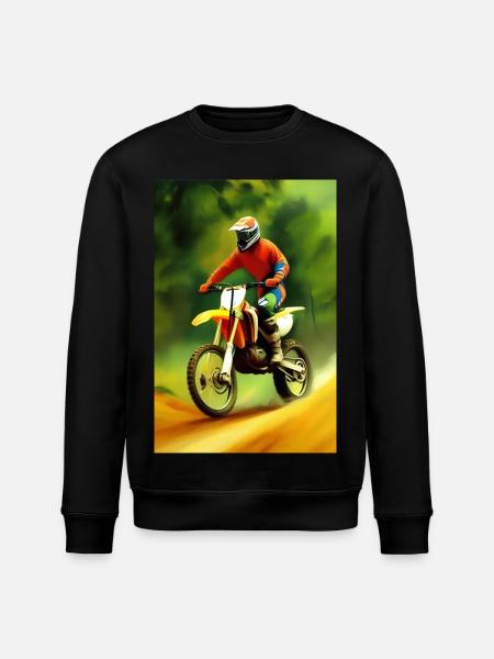 Motocross Riding - Stanley/Stella ROLLER Unisex Organic Sweatshirt - black