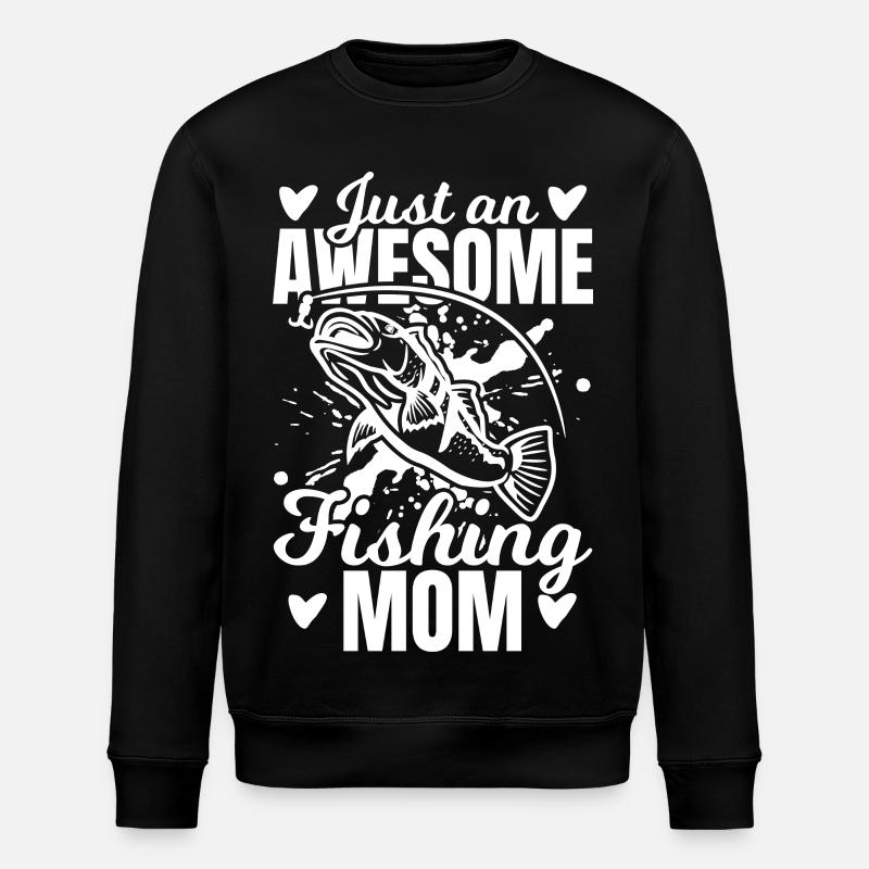 Lustige Fischer Mama - Stanley/Stella Unisex Bio-Sweatshirt ROLLER - Schwarz