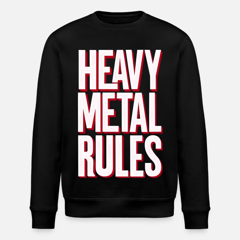 Heavy Metal Rules - Stanley/Stella ROLLER Unisex Organic Sweatshirt - black