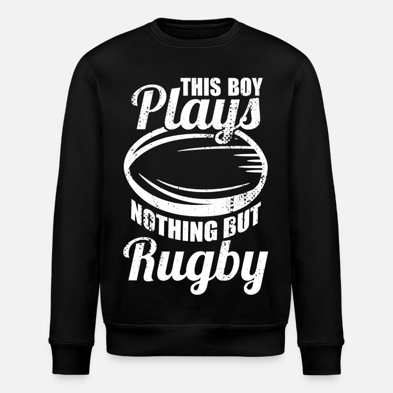 Rugby Boy - Stanley/Stella ROLLER Unisex Organic Sweatshirt - black