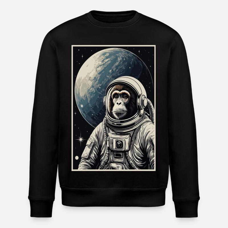 Singe astronaute - Sweat bio ROLLER Stanley/Stella Unisexe - noir