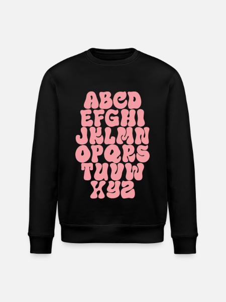 Buchstaben ABC Alphabet - Stanley/Stella Unisex Bio-Sweatshirt ROLLER - Schwarz