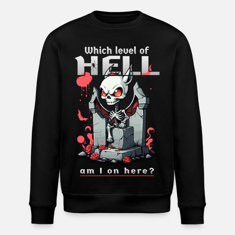 Squelette d’animal kawaii - Sweat bio ROLLER Stanley/Stella Unisexe - noir