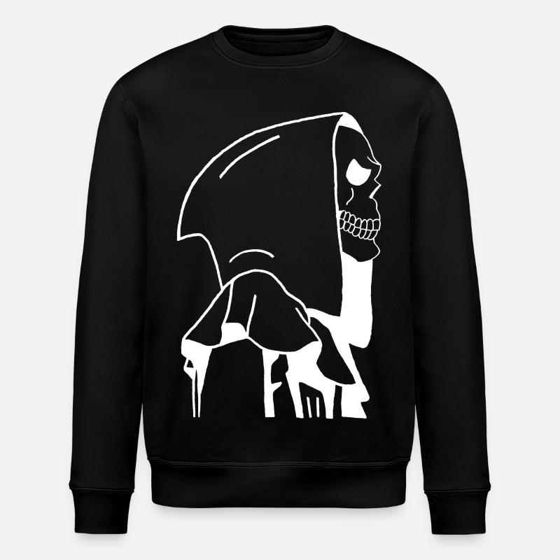 Tod im Profil - Stanley/Stella Unisex Bio-Sweatshirt ROLLER - Schwarz