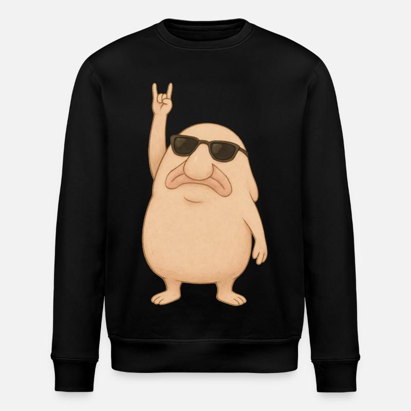Blobfish Rocks - Stanley/Stella ROLLER Unisex Organic Sweatshirt - black