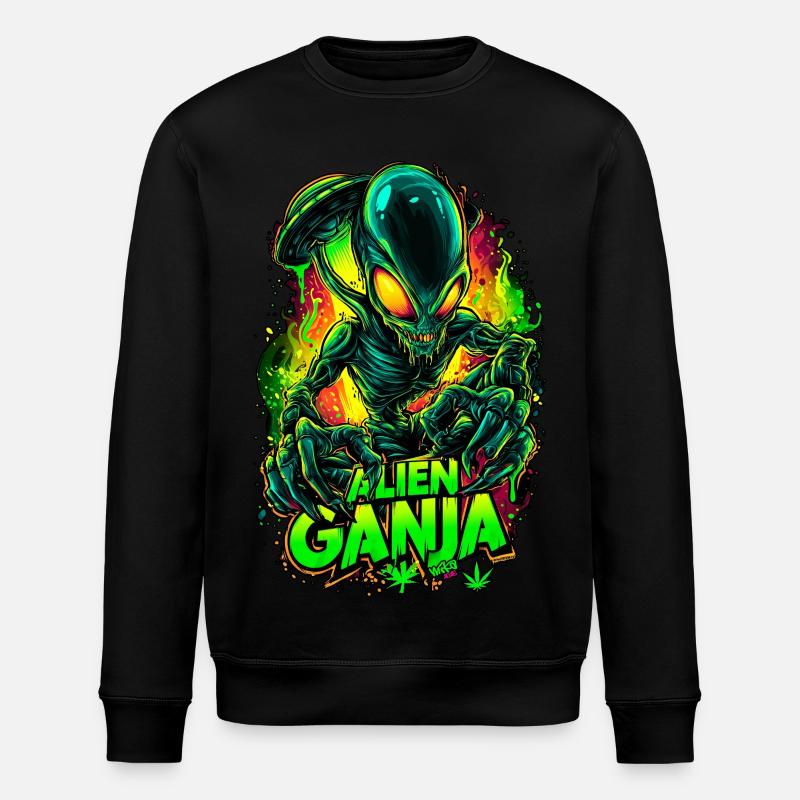 Ganja extraterrestre - Sweat bio ROLLER Stanley/Stella Unisexe - noir