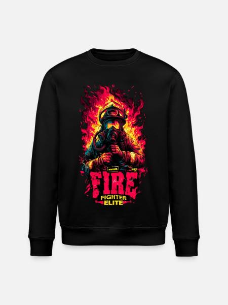 Fire Fighter Elite - Stanley/Stella ROLLER Unisex Organic Sweatshirt - black
