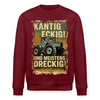 MB Trac - Stanley/Stella Unisex Bio-Sweatshirt ROLLER - Burgunderrot - Vorne - Nik (191cm)