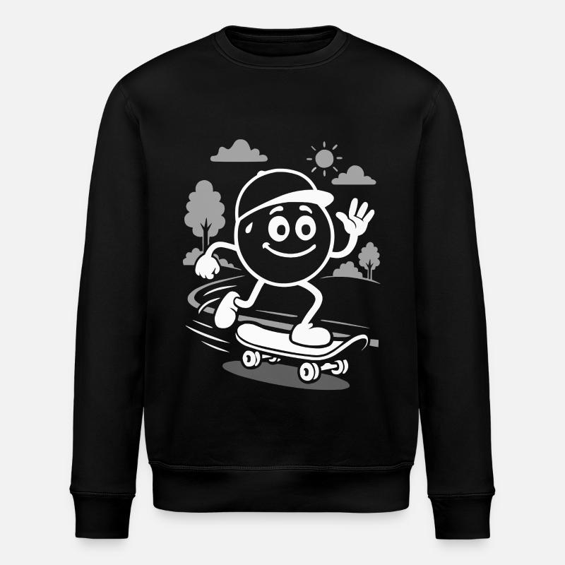 Ribbo sur le skateboard - Sweat bio ROLLER Stanley/Stella Unisexe - noir